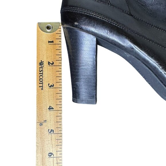 Franco Sarto Y2K-Style Black Faux-Leather Knee High 4" Heeled Boots, Size 10M - Picture 8 of 12
